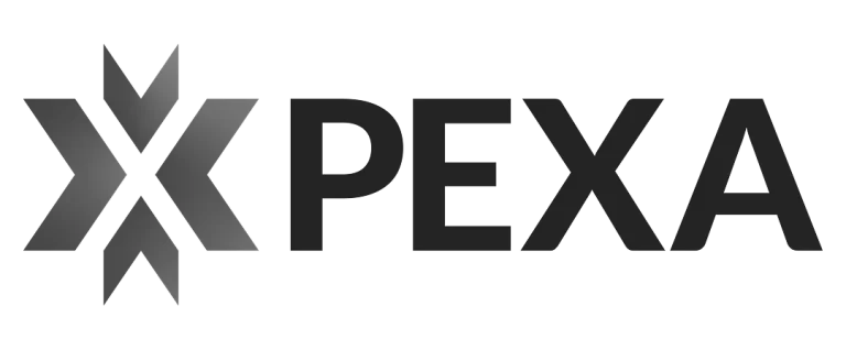 The image shows the PEXA logo with stylized 